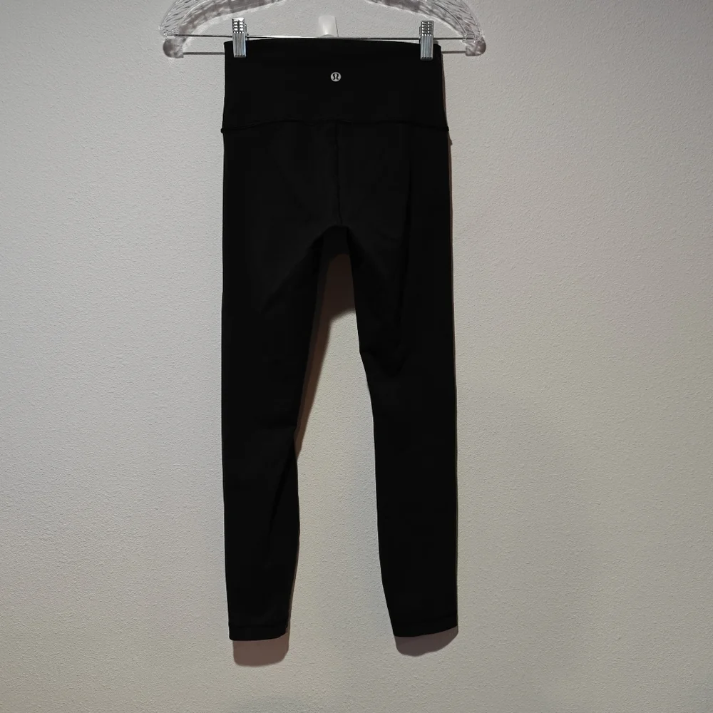 Lululemon Wunder Under Leggings Black Size 4 Inseam 24
